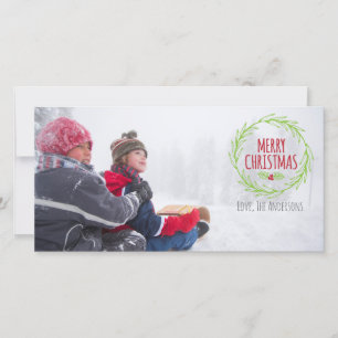 Merry Christmas Holiday Photocard Card
