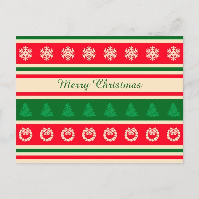 Merry Christmas Holiday Postcard (Front)