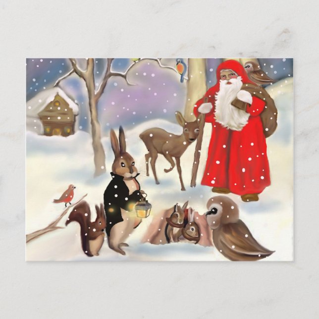 merry Christmas Holiday Postcard (Front)