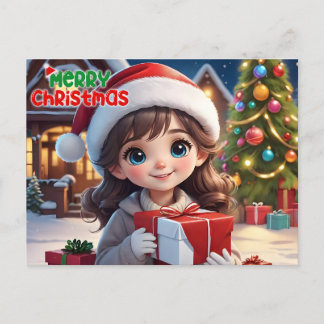 Merry Christmas Holiday Postcard