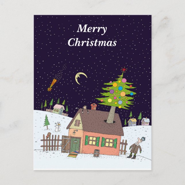 Merry Christmas Holiday Postcard (Front)