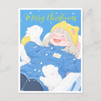 Merry Christmas Holiday Postcard
