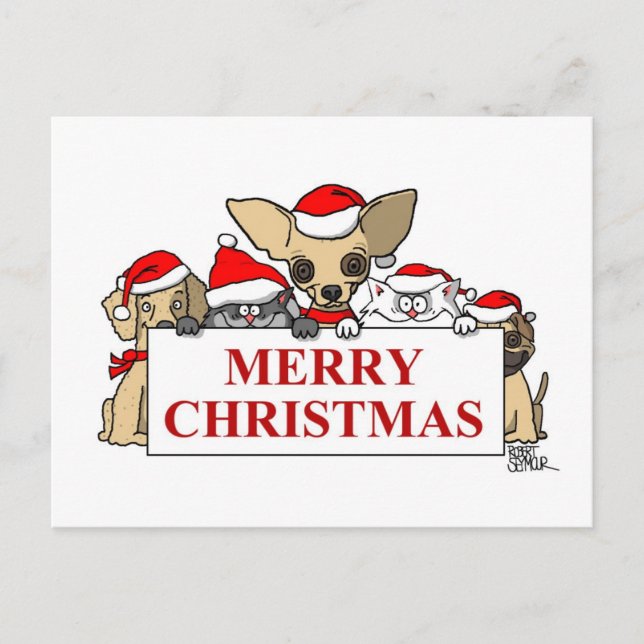 Merry Christmas Holiday Postcard (Front)