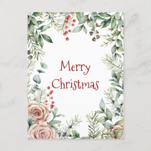 Merry Christmas Holiday Postcard