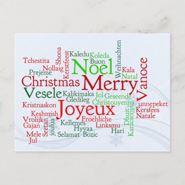 Merry Christmas Holiday Postcard (Front)