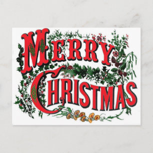 Merry Christmas Holiday Postcard