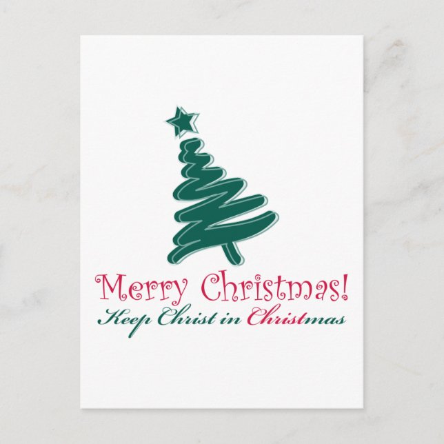 Merry Christmas Holiday Postcard (Front)