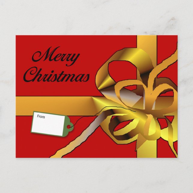 Merry Christmas Holiday Postcard (Front)
