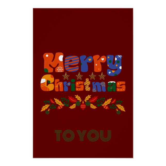 Merry Christmas Holiday Poster (Front)