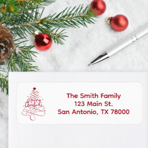 Merry Christmas Holiday Return Address