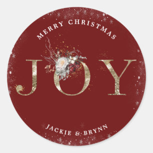 merry christmas holiday sticker gift wrap joy