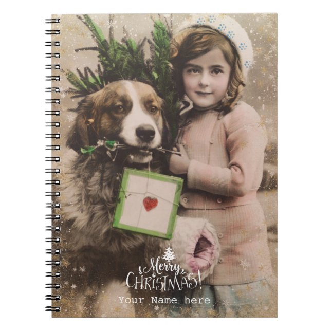 merry christmas holiday vintage notebook (Front)
