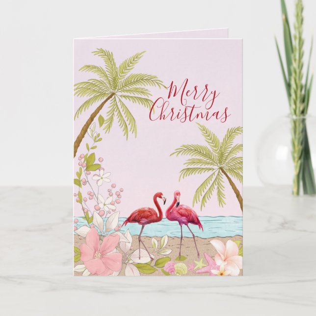 Merry Christmas Holiday Watercolor Floral (Front)