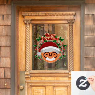 Merry Christmas Holiday Window Cling