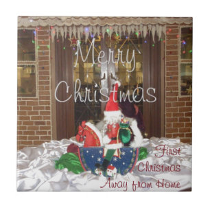 Merry Christmas Holidays Away from Home Collection Tile