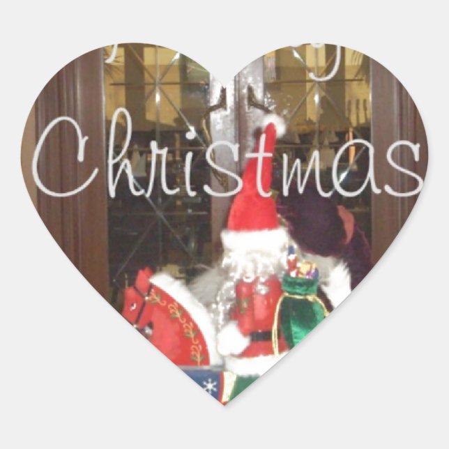 Merry Christmas holidays away from home Inspired A Heart Sticker (Front)
