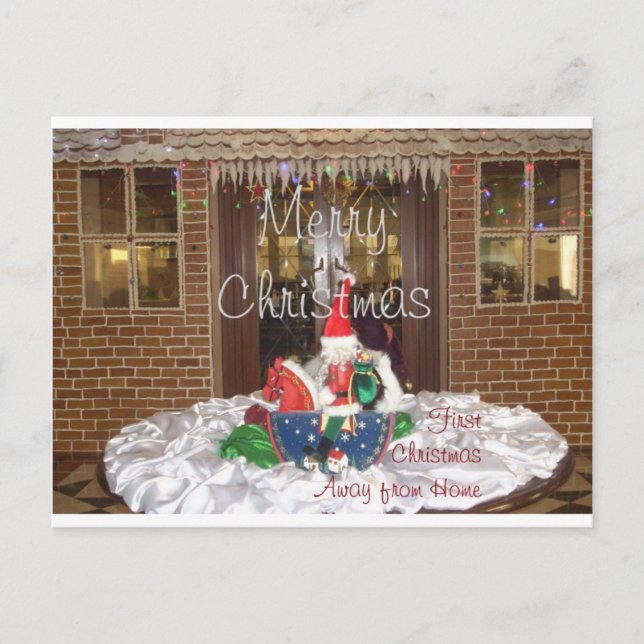 Merry Christmas holidays away from home Inspired A Holiday Postcard (Front)