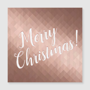 Merry Christmas holidays rose gold seasonal text