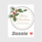Merry Christmas Holly & Berry Label Food Gift Tin 