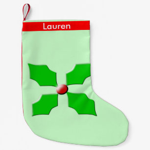 Merry Christmas Holly Custom Christmas Stocking