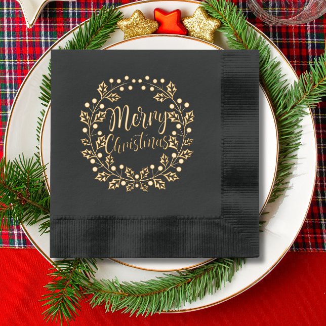 Merry Christmas Holly Floral Wreath (Créateur téléchargé)