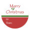 Merry Christmas Holly Gift Tag Stickers