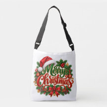 Merry Christmas Holly Pine Holiday Gift Artwork