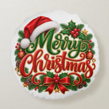 Merry Christmas Holly Pine Holiday Gift Artwork