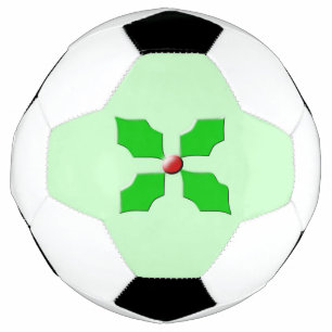 Merry Christmas Holly Soccer Ball