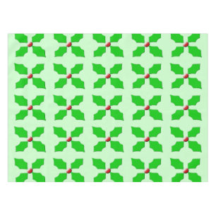 Merry Christmas Holly Tablecloth
