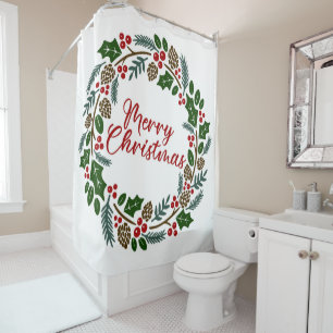 Merry Christmas Holly Wreath