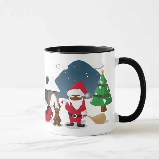 Merry Christmas Homeboys: Black Santa & Blingin' Mug (Right)