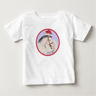 Merry Christmas Horse Baby T-Shirt