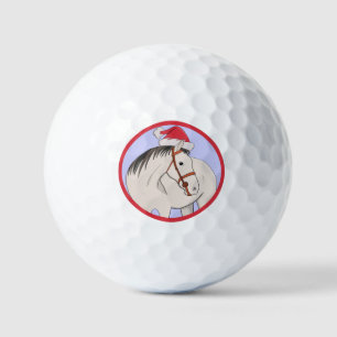 Merry Christmas Horse Golf Balls