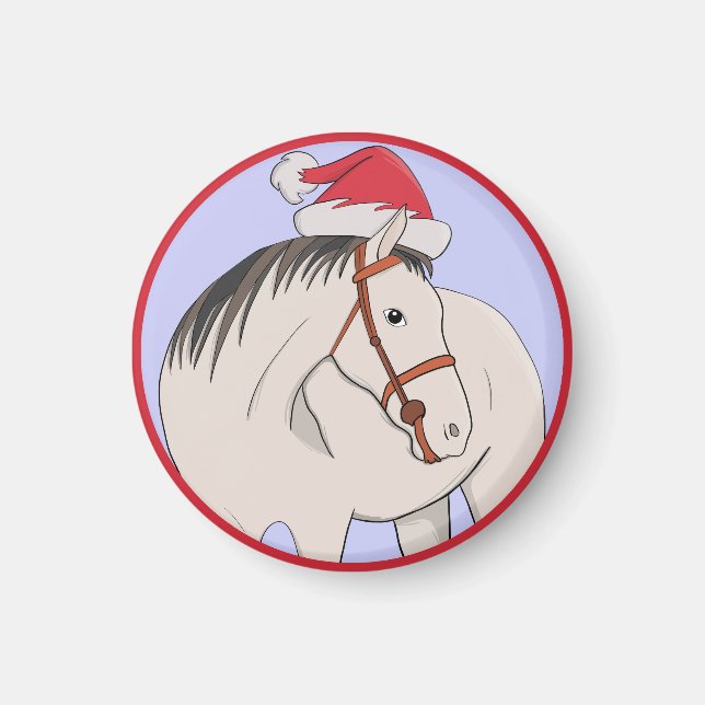 Merry Christmas Horse Magnet (Front)