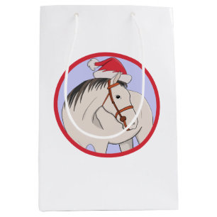 Merry Christmas Horse Medium Gift Bag