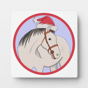 Merry Christmas Horse Plaque