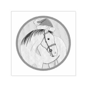Merry Christmas Horse Self-inking Stamp