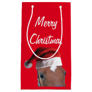 Merry Christmas Horse Small Gift Bag