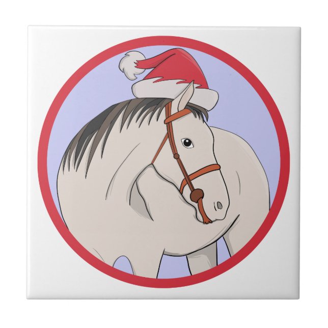 Merry Christmas Horse Tile (Front)