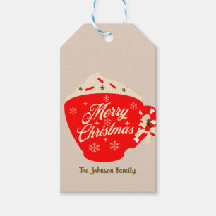 Merry Christmas Hot Chocolate Tan  Gift Tags