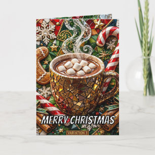 Merry Christmas Hot Cocoa Mosaic Card 