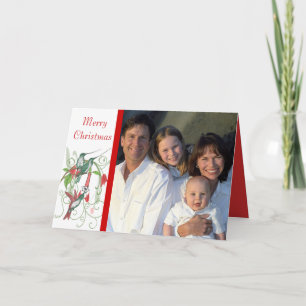 Merry Christmas  Humingbird Your Family Photo Holiday Card