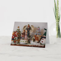 Merry Christmas Hummel Figurines Holiday Card