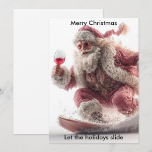Merry Christmas Humor Santa   Holidays greeting  Holiday Card
