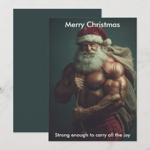 Merry Christmas Humor Santa   Holidays greeting  Holiday Card
