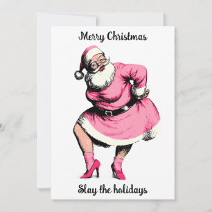 Merry Christmas Humor Santa   Holidays greeting  Holiday Card