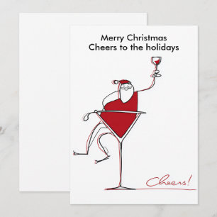 Merry Christmas Humour Santa Holidays greeting Holiday Card