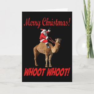 Merry Christmas Hump Day Santa & Camel Holiday Card