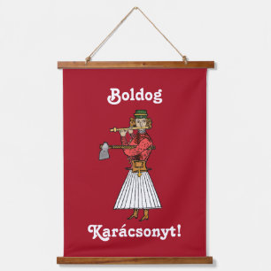 Merry Christmas Hungarian · Boldog Karácsonyt! Hanging Tapestry